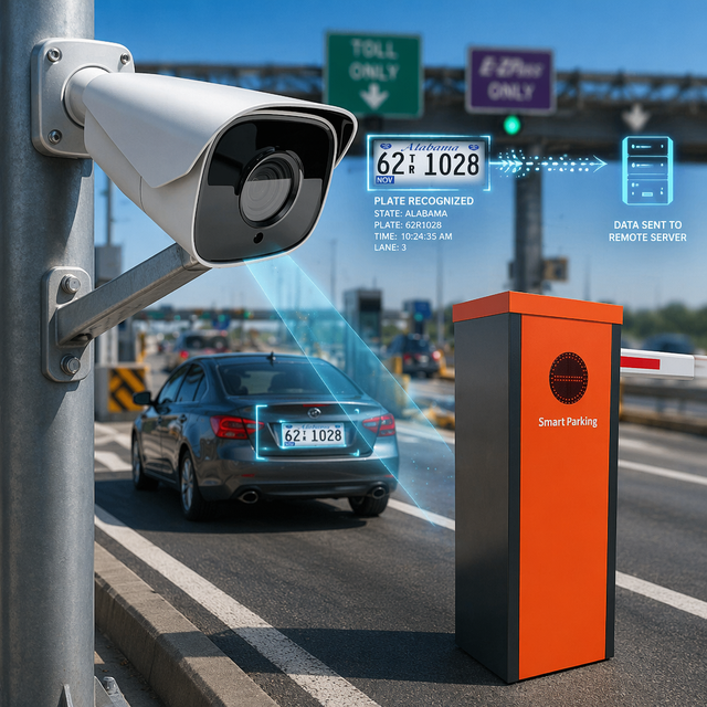 High Quality Automatic Number Plate Recognition System Highway ANPR IP67 4MP CMOS Camera with Night Vision and Cloud Storage