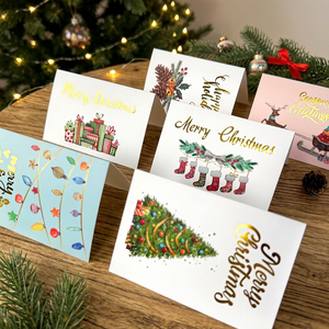 Tarjetas de Agradecimiento con Impresión Personalizada, Papel de Lujo con Lámina Dorada, Laminación de Película, Tarjetas de Felicitación de Cumpleaños de Lujo para Pequeñas Empresas - Product Image 5