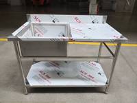 Station de lavage de table de nettoyage de planche à découper de poisson en acier inoxydable personnalisée