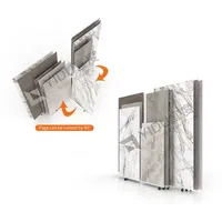 Présentoir robuste pour carreaux, dalles de quartz et marbre, système de présentation au détail pour sols en pierre