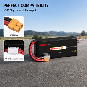 Baterai Drone LiPo VIWIPOW 2200mAh 14.8V 60C 4S XT60/XT90 Custom Plug Laris untuk Drone RC FPV UAV Robot Penyemprot Pertanian - Product Image 2