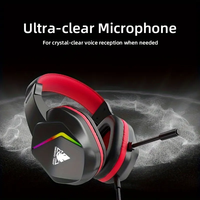 Headset Gamer Over-Ear Berkabel USB 3.5mm dengan Indikator Baterai Digital, Prinsip Dinamis, Suara Berkualitas untuk PC, Ponsel, dan DJ