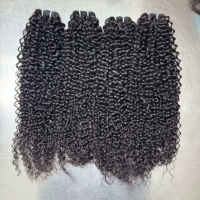 Lots de Cheveux Humains Brésiliens Vierges Bruts de Haute Qualité Grade 10A Ondulation Profonde Double Trame Faite à la Machine Pointes à Tissage Simple Permanente et Toutes Couleurs