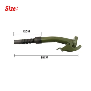 Buse de remplissage flexible en métal et caoutchouc pour bidons de 5/10/20 litres, pour essence et carburant, avec joint d'étanchéité de 38 cm + joint d'étanchéité - Product Image 5