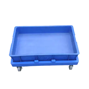 150KG Heavy duty Rotomolding HDPE Plastic Cart Dolly For Moving Crate
