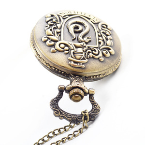 Montre de poche pour les Serpentards, 45 mm, vintage, à quartz, avec couvercle rabattable, montre pendentif décontractée à quartz, motif dessin animé - Product Image 4