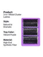 Cils en bouquets volume russe 60D 80D 100D haute densité 15 rangées naturelles courbées en C 8-16mm 300 paires DIY individuels style épais