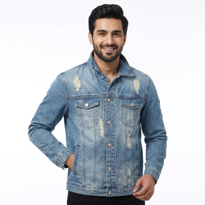 Wholesale High Quality <b>Men</b> Cotton Jeans <b>Jacket</b> For Sale 2026 New Arrival Street Wear <b>Men</b> <b>Denim</b> <b>Jacket</b> In Low MOQ - Product Image 1