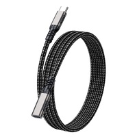 Kabel Ekstensi Tipe-C Male Female 8K Proyeksi 20Gbps Data Komputer Docking Station Perluas Hard Disk 240W Aluminium Alloy Anyaman