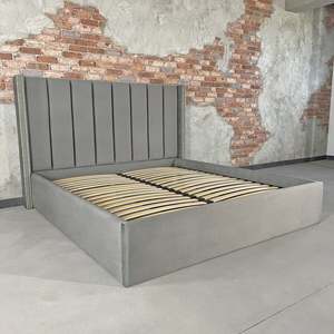 Turquía Bedfoom Muebles Lujosa cama de almacenamiento otomana <span class=keywords><strong>con</strong></span> marco de cama de rejilla Cabecero abotonado Cama tapizada <span class=keywords><strong>con</strong></span> <span class=keywords><strong>tachuelas</strong></span> - Product Image 1