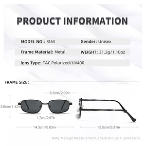Gafas de Sol Polarizadas Sunray con Marco de Acero Inoxidable Plateado, Lentes TAC con Protección UV400, Diseño Deportivo para Exteriores, Logotipo Personalizado OEM, Venta al Por Mayor - Product Image 3