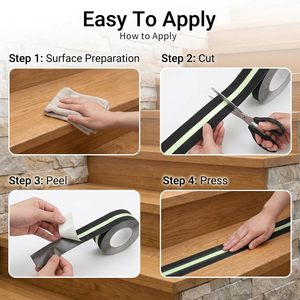 High-Traction Anti-Slip Safety Tape with Glow-in-the-Dark Stripe,Abrasive Grip Tape for Stairs,Ramps,Walkways,Decks & Industrial - Product Image 3