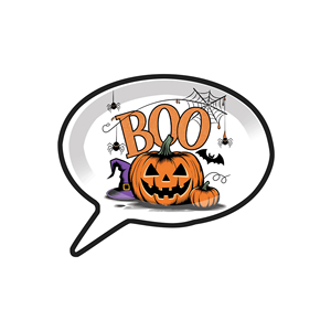 DAMAI New Halloween Theme Black and White Color Pumpkin Tableware Sets with Disposable Paper Dessert Plate Party Tableware Kits - Product Image 4