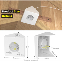 Kit de fixation pour ventilateur de plafond en plastique certifié USBBT ETL pour plafonds cathédrale, angles 80, installation facile, usage intérieur