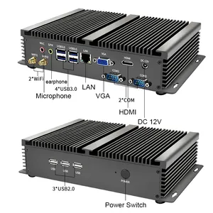 Nuc Pc çekirdek I3-5005U I5-4200U I7-5500U çift Lan Wifi Ddr3L Linux Win10 sessiz ısı dağılımı fansız endüstriyel Mini Pc