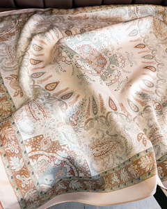 Daou 2026 Nuova <span class=keywords><strong>Bandana</strong></span> Paisley 70*70CM Quadrata in Poliestere, Sciarpa per Capelli Effetto Raso Lavabile, per Donna, Capelli/Collo, Primavera Inverno - Product Image 5
