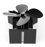 Ventilateur de poêle à granulés Liank Winter EcoFan à 4 pales, alimenté par la chaleur, pour poêle à bois et autres chauffages domestiques