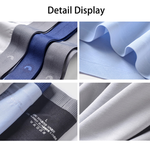 Personalized Boxers Brief Short Leg Male Basic <b>Trunk</b> Elastic Band Breathable Solid Seamless <b>Men's</b> Modal Boxers for <b>Men</b> Brand - Product Image 4