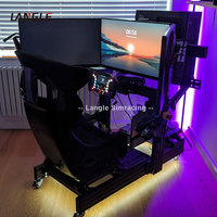 Viene con soporte de pantalla Chasis Juego completo de metal Simulador de vuelo Cabina Rig 4080 Perfil de aluminio Sim Racing Rig