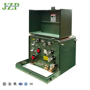 DOE 2016 75 kva 23900GRDY/13800v 240/120v FR3 오일 단상 패딩마운트 변압기