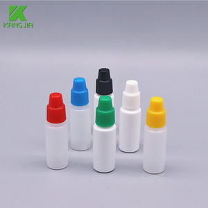 Bouteille compte-gouttes en plastique LDPE à pression oculaire, blanc laiteux, noir, 3ml, 5ml, 7ml avec bouchon coloré, embout précis, prix de gros - Product Image 2