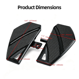 Reposapiés delanteros de malla retro para motocicleta Harley Breakout Street Bob Low Rider 2018-2023, antideslizantes, color negro cromado - Product Image 2