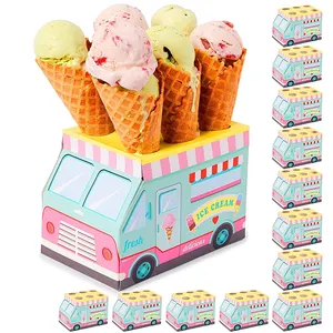 3 4 8 12 oz 100ml Chất lượng cao in logo dùng một lần tùy chỉnh nhỏ Icecream giấy bao bì container nhựa Ice Cream cup