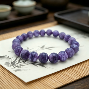 Pulsera de Cuentas de Charoita Púrpura de Alta Calidad - Piedra de Sanación Emocional Unisex de Moda - Product Image 1