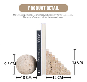 Kimdecor Atacado Luxo Mármore Pedra Bookend Home Decor Pedra Bookend Escultura para Design de Interiores e Home Living Space - Product Image 6