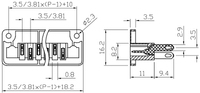 Connecteur de bornier XY2500WC-3.5mm, pas de 3.81mm, connecteur de bornier traversant pour circuit imprimé, bornier 2CDGV-3.5 3.81, fabricant