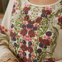 Robe Kaftan élégante en polyester brodé pour femmes, Maxi Jalabiya à manches longues, franges dorées, style Abaya pour les fêtes marocaines