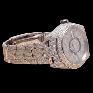 Top Selling Custom Design Moissanite Diamond Quartz <b>Watch</b> Stainless Steel OEM Brand Wristwatch Available <b>For</b> Sale - Product Image 5