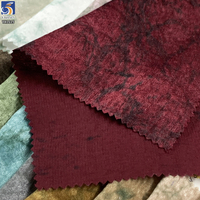 Tissu en velours et mousseline imprimé camouflage YX1615, tissé, léger et texturé, pour vêtements de mode