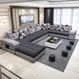 <strong>U</strong> Shape Sofa <strong>Living</strong> Room Furniture Fabric Modular <strong>U</strong> Shaped Sofa - Product Image 2