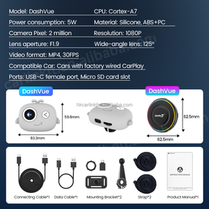 Moniteur bébé multi-fonctions 4 en 1, dongle 256 Go, Android Auto, caméra de siège arrière, caméra pour animaux de compagnie, CarPlay, vision nocturne HD, adaptateur CarPlay sans fil - Product Image 6