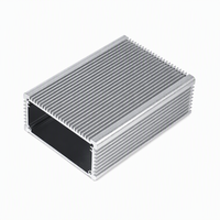 Boîtier en aluminium sur mesure 100*80*37.5mm avec dissipateur thermique, anodisé argent, IP54, pour contrôle, boîtier de projet électronique PCB