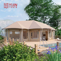 Tente de glamping de luxe toutes saisons, grand hôtel de safari, lodge avec toilettes