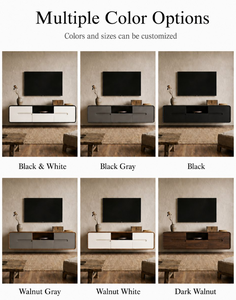 Modern Floating Oak TV Cabinet Wall Mounted Japandi TV Stand Minimalist Solid Wood <strong>Media</strong> Console <strong>Unit</strong> with Rounded <strong>Corners</strong> - Product Image 6