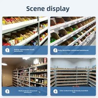 Boîte de rangement pliable en carton ondulé à façade ouverte, présentoir pour supermarché, exposition, extra-résistante, pour magasin de détail
