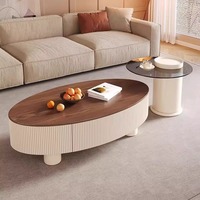 Table basse portable de luxe moderne et minimaliste, en panneau de roche, de forme cintrée, mobilier de salon haut de gamme pour une ambiance chaleureuse à la maison