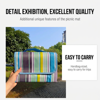Grande tapis de pique-nique d'extérieur portable, imperméable, résistant à l'humidité, pour la plage et le camping, en Oxford 600D, 4 saisons, facile à transporter, léger