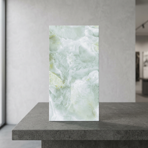 Glossy Fully Glazed Porcelain Floor Tiles Grofler Green 600x1200mm Grey Stone Interior Flooring - Product Image 3