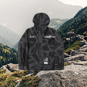 Men's Solid Utility <b>Jacket</b> Spring Waterproof Windproof Breathable <b>Canvas</b> Fabric Zipper Closure Casual Style - Product Image 5