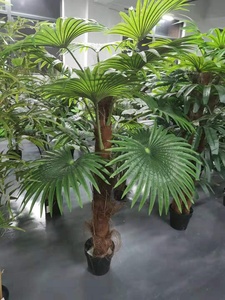 2021 vente chaude écologique chinois UV en plastique dur ventilateur palmier décorations pour la maison 20 pièces pour extérieur jardin maison - Product Image 3