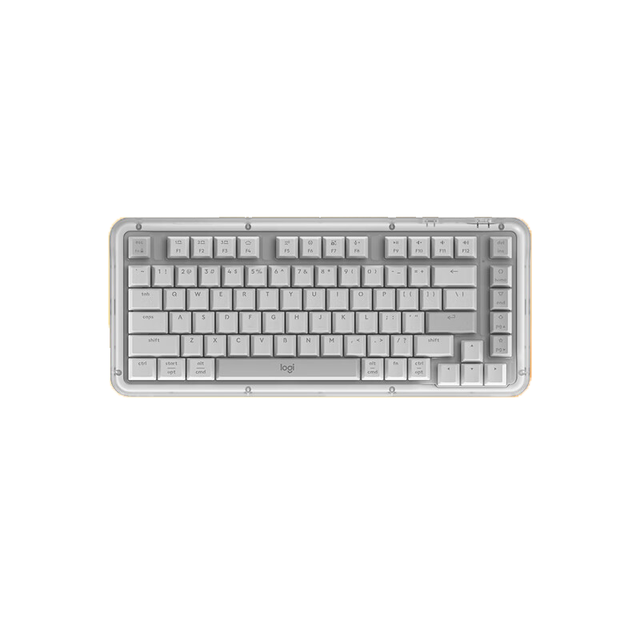 Logitech Alto Keys K75M Wireless Mechanical Keyboard 75% Gasket Mount Hot-Swappable PBT Keycaps White Backlight 12-Month Battery