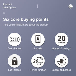 Hochwertige 24 Modi 20 Stärke Zweikanal-Körper massage gerät mit Tens-Maschine zur Schmerz linderung bei <span class=keywords><strong>Arthritis</strong></span> aus strap azier fähigem Metall - Product Image 2