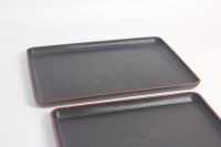 Plateau de service populaire de style japonais pour restaurant, hôtel, cérémonie du thé, plusieurs tailles, design traditionnel, plateau de service en plastique PS