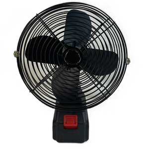 Ventilateur électrique portable mini 8 pouces, alimenté par batterie, sans fil, ventilateur de table rechargeable, moteur DC, utilisation en camping et en extérieur, noir - Product Image 5