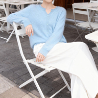 Cardigan en laine et cachemire à col rond pour femme, design simple, élégant, uni, moelleux, décontracté, coupe ample, printemps automne, 285g
