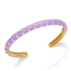 Bijoux en émail coloré personnalisés vente en gros dames bracelet de <span class=keywords><strong>manchette</strong></span> mince <span class=keywords><strong>18</strong></span> <span class=keywords><strong>carats</strong></span> bracelets en <span class=keywords><strong>or</strong></span> en acier inoxydable bracelets bijoux - Product Image 4